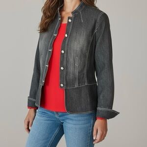 Stylish Black Denim Jacket for Women